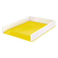 Corbeille à courrier Leitz WOW A4 blanc/jaune