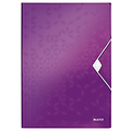 Leitz Chemise à élastique Leitz WOW 3 rabats A4 PP violet
