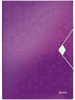 Leitz Elastomap Leitz WOW A4 3 kleppen PP paars