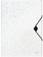 Leitz Chemise élastique Leitz WOW A4 3 rabats PP blanc