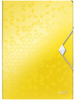 Leitz Chemise élastique Leitz WOW A4 3 rabats PP jaune