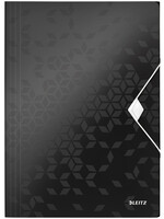 Leitz Elastomap Leitz WOW A4 3 kleppen PP zwart