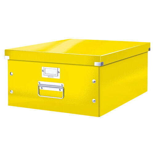 Leitz Boîte de rangement Leitz WOW Click & Store 369x200x482mm jaune