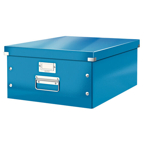 Leitz Boîte de rangement Leitz WOW Click & Store 369x200x482mm bleu