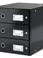 Leitz Bloc de classement Leitz Click & Store 3 tiroirs noir