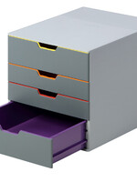 Durable Module à tiroirs Durable Varicolor 4 tiroirs gris