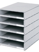 Styro Module de classement Styroval 5 tiroirs ouverts gris