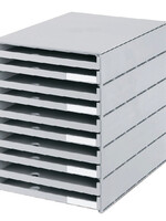 Styro Module de classement Styroval 10 tiroirs ouverts gris