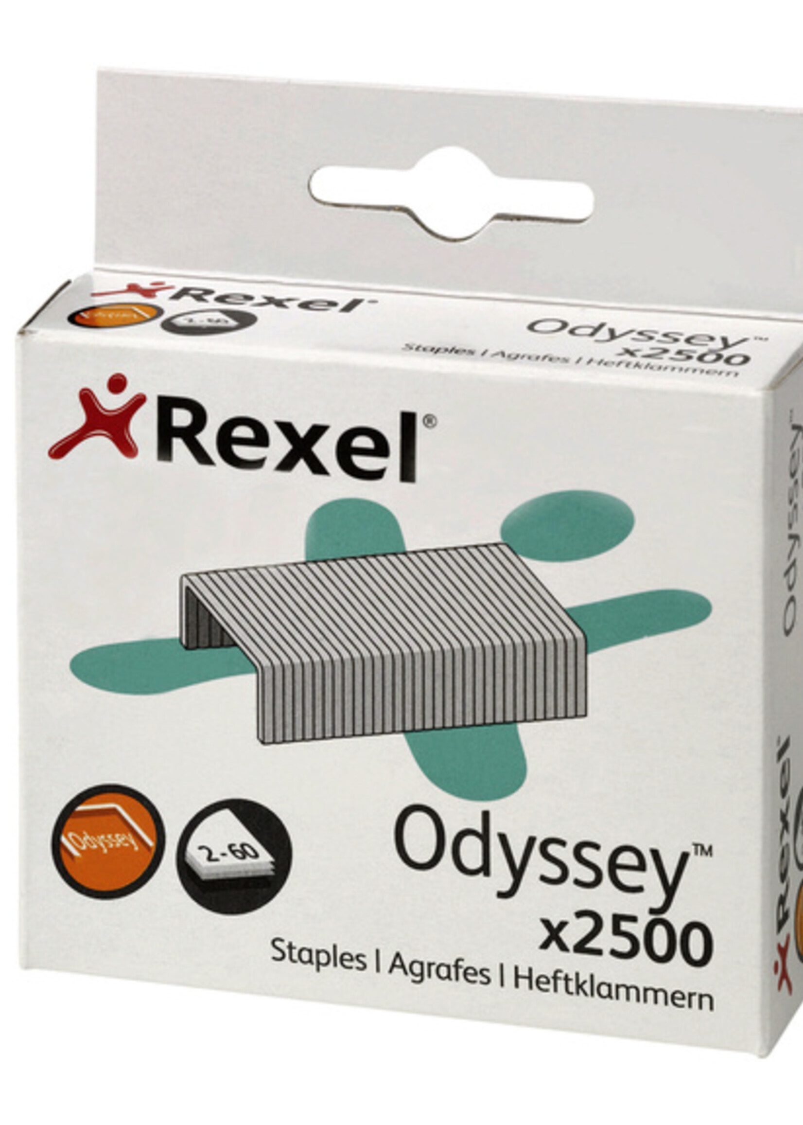 Rexel Agrafes Rexel Odyssey zingué 2500 pcs