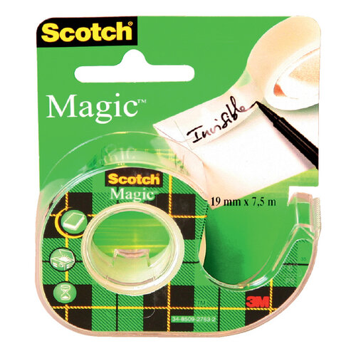 Scotch Ruban invisible Scotch Magic 810 12mmx10m + dévidoir à main