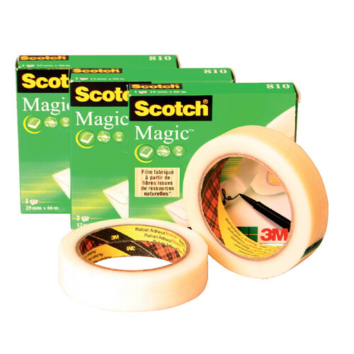 Scotch Plakband Scotch Magic 810 12mmx33m onzichtbaar mat