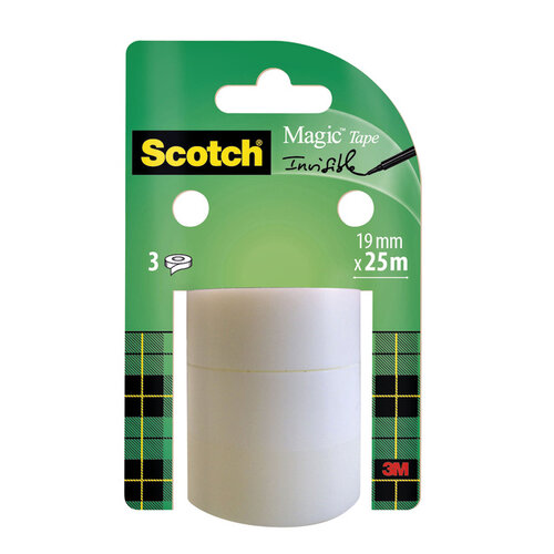 Scotch Ruban adhésif Scotch Magic 19mmx25m invisible