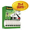 Scotch Plakband Scotch Magic 810 19mmx33m onzichtbaar mat 20+4 gratis