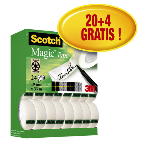 Scotch Ruban invisible Scotch Magic 810 19mmx33m 16+8 gratuits
