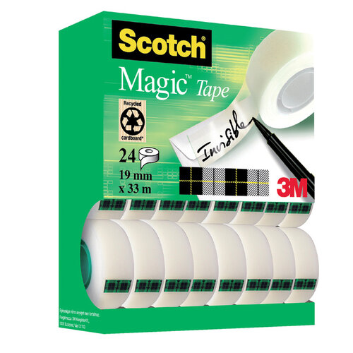 Scotch Plakband Scotch Magic 810 19mmx33m onzichtbaar mat 20+4 gratis