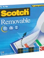 Scotch Ruban adhésif invisible Scotch 811 19mmx33m amovible