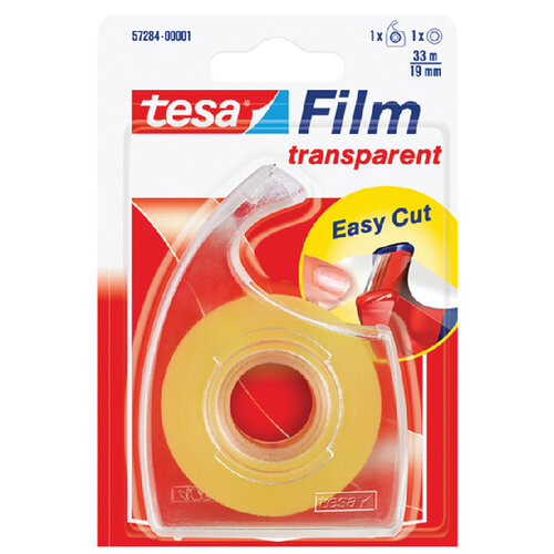 Tesa Plakband Tesa film 19mmx33m transparant op dispenser