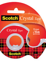 Scotch Ruban adhésif Scotch 600 12mmx10m Crystal Clear + dévidoir