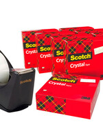 Scotch Plakband Scotch Crystal 600 19mmx33m transparant + gratis C60 houder