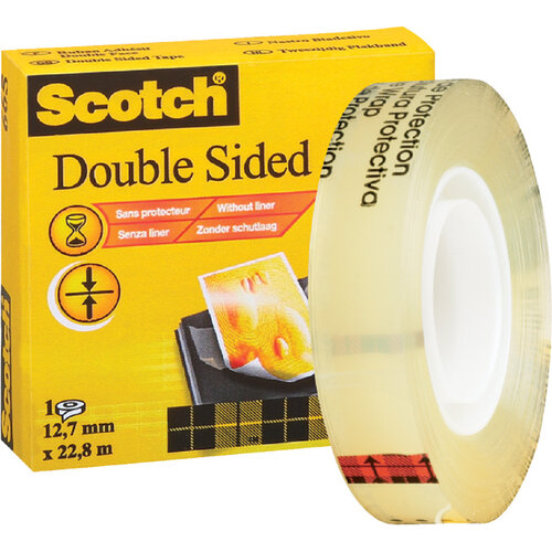 Scotch Ruban adhésif double face Scotch 665 12mmx22,8m