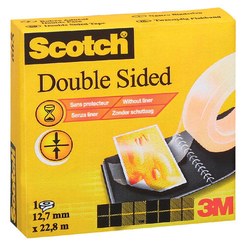 Scotch Plakband Scotch 665 12mmx22.8m dubbelzijdig