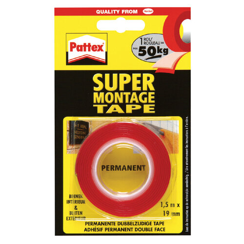 Pattex Plakband Pattex Supermontage 50kg binnen en buiten