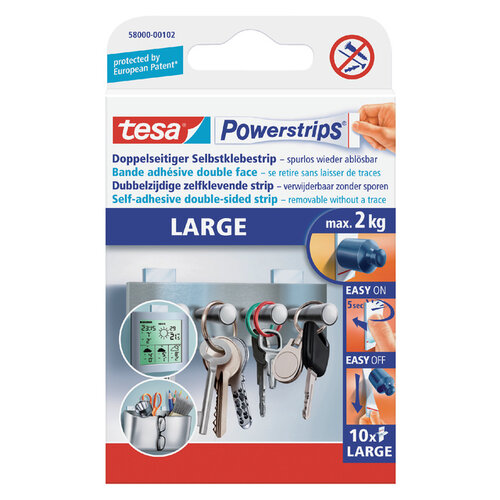 Tesa Dubbelzijdige powerstrip Tesa large 2kg