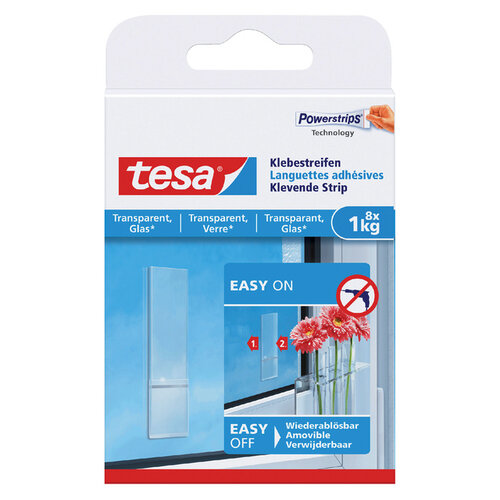 Tesa Languettes adhésives double face Tesa transparent 1kg