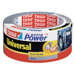 Plakband Tesa 50mmx25m extra Power zilver