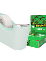 Scotch Plakbandhouder Scotch C18 mint + 4rol magic tape 19mmx33m