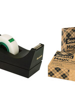 Scotch Dévidoir Scotch C38 recyclé noir + 3 rouleaux 19mmx33m