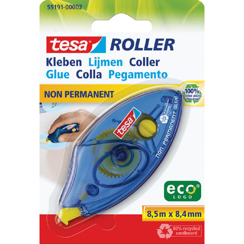 Tesa Lijmroller Tesa ecoLogo non permanent op blister