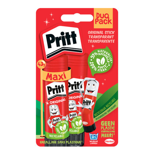 Pritt Lijmstift Pritt 43gr 2e halve prijs blister à 2 stuks