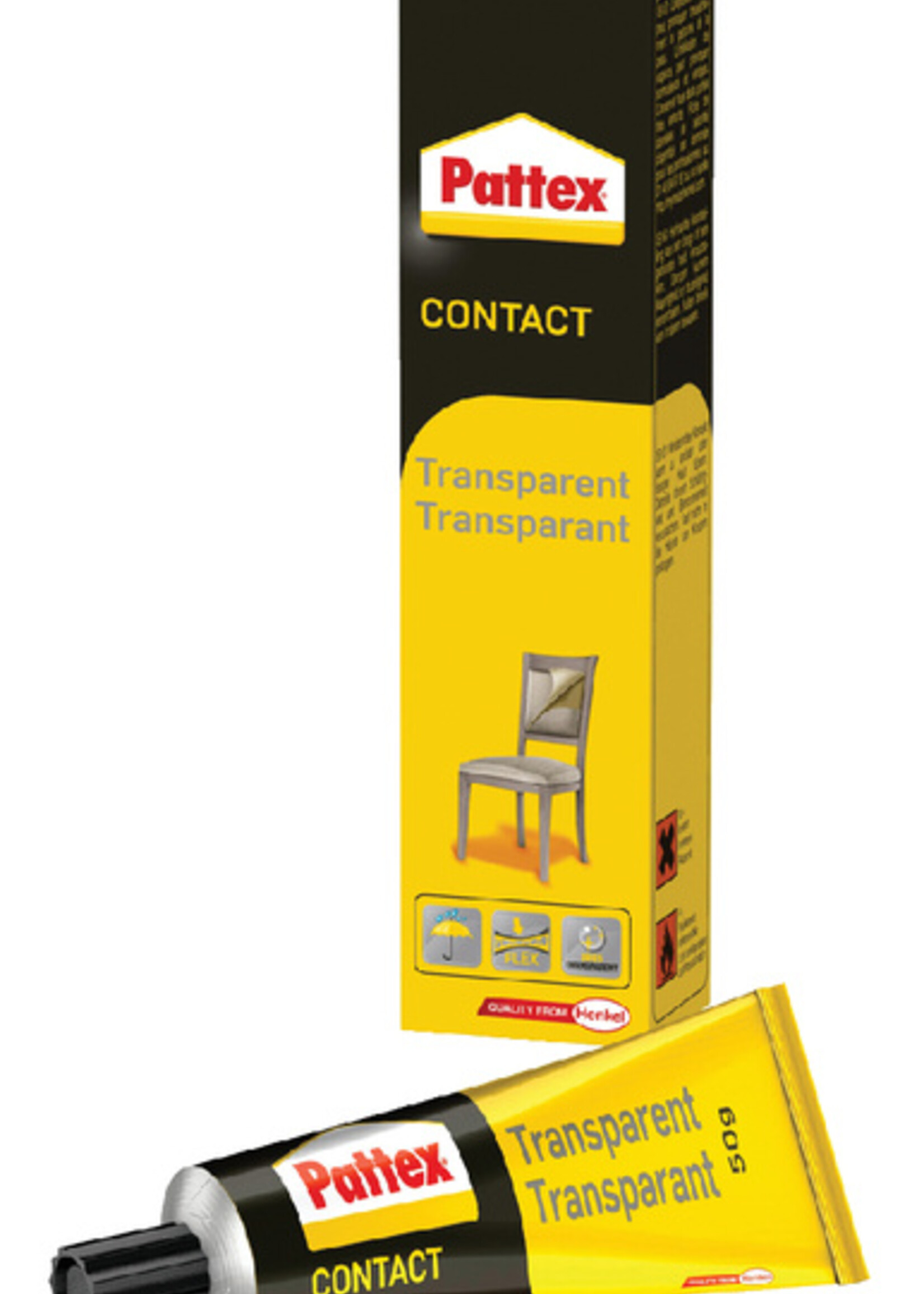 Pattex Contactlijm Pattex transparant tube 50gram op blister