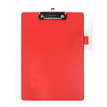 Quantore Porte-bloc Quantore A4 portrait PVC rouge avec pince 100mm+boucle stylo