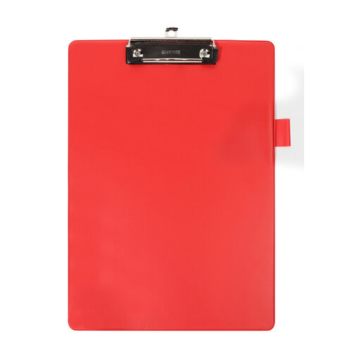 Quantore Porte-bloc Quantore A4 portrait PVC rouge avec pince 100mm+boucle stylo