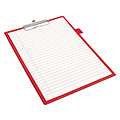 Quantore Porte-bloc Quantore A4 portrait PVC rouge avec pince 100mm+boucle stylo