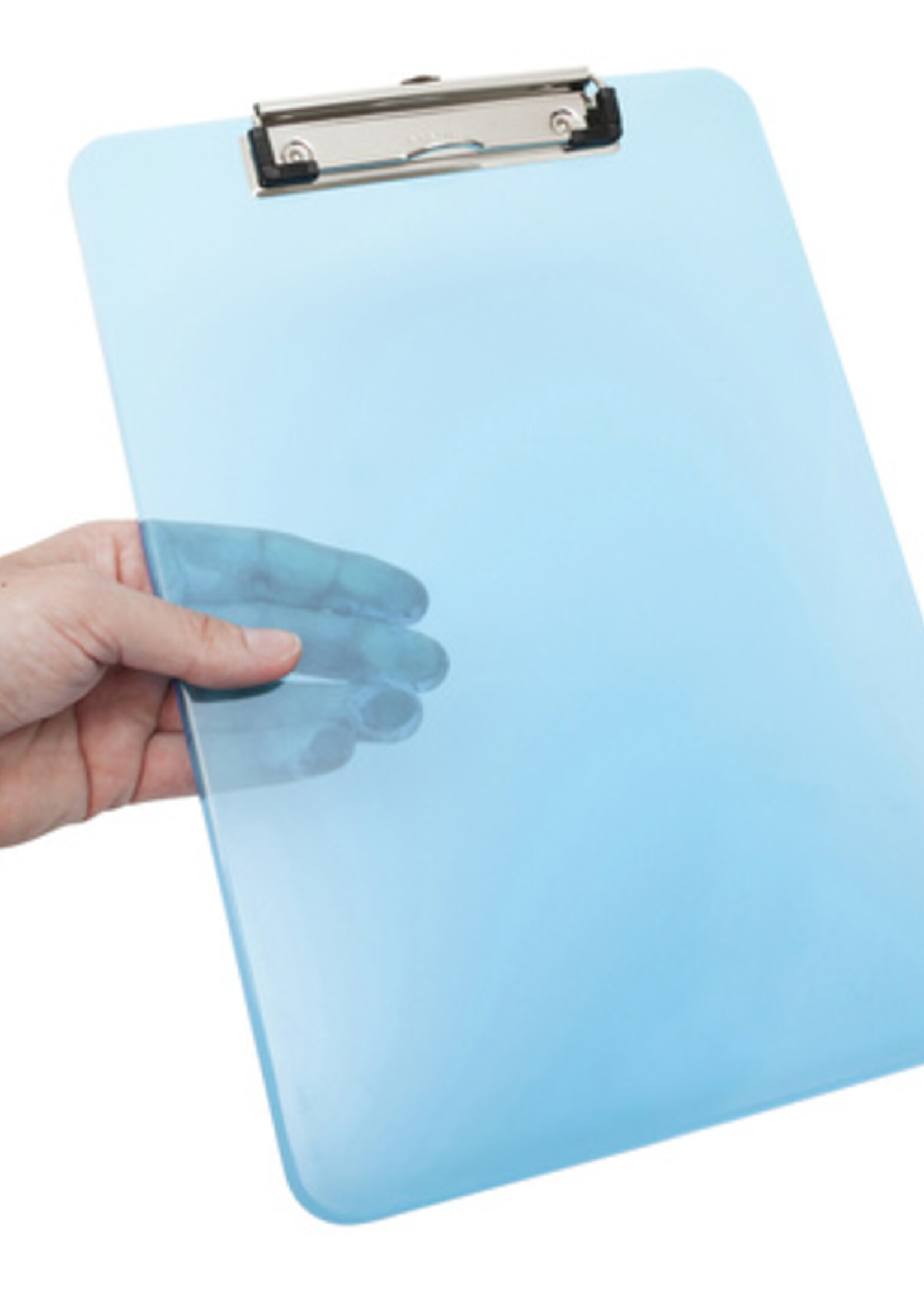 MAUL Porte-bloc MAUL A4 portrait transparent néon bleu