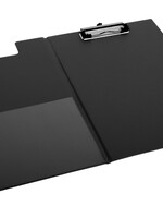Quantore Klembordmap Quantore A4 staand PVC zwart met 100mm klem + penlus