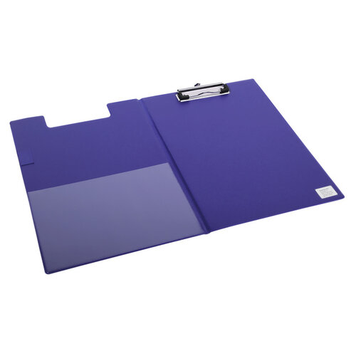 Quantore Klembordmap Quantore A4 staand PVC blauw met 100mm klem + penlus