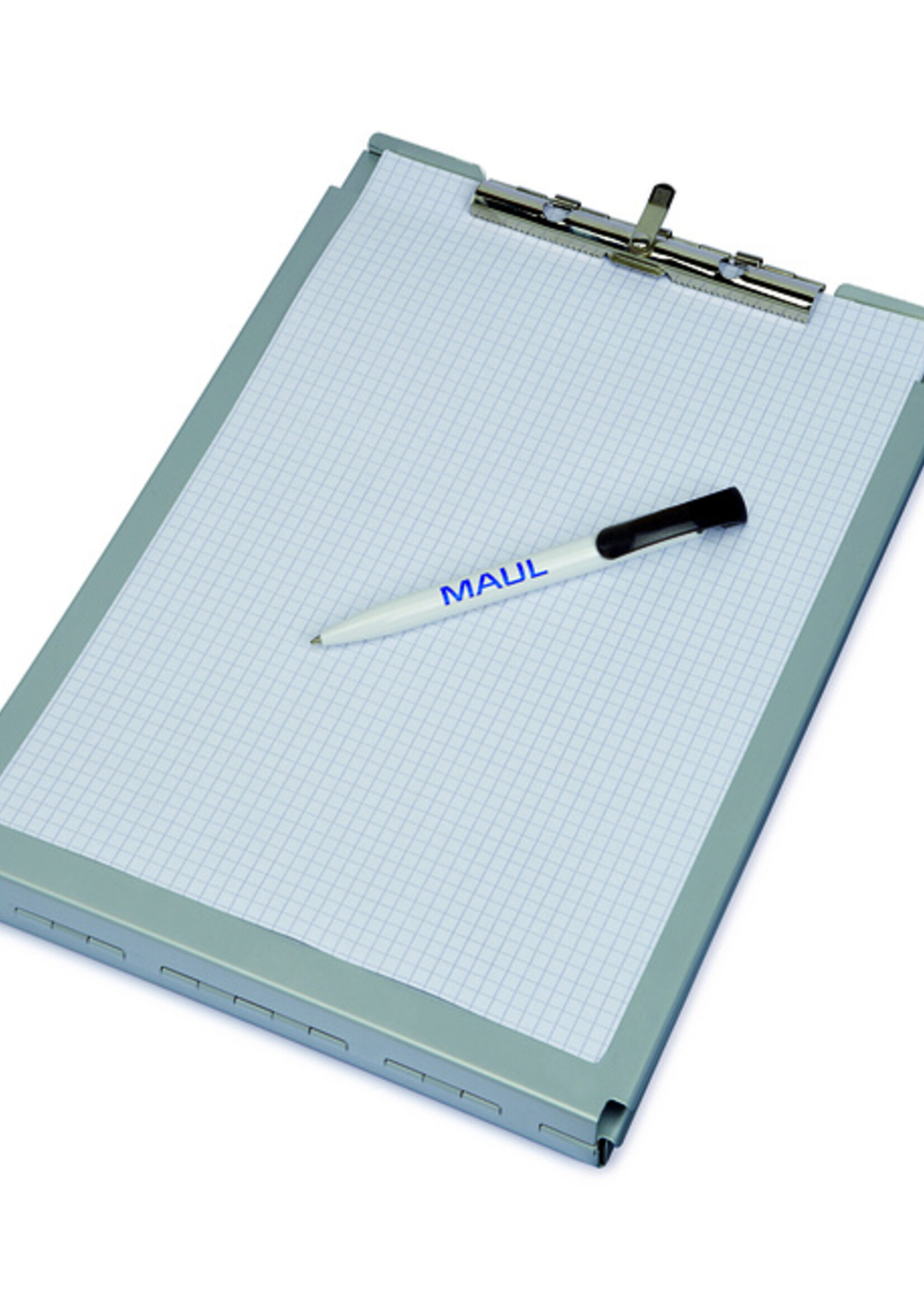 MAUL Porte-bloc avec coffret MAULcase A4 ouverture par le haut aluminium