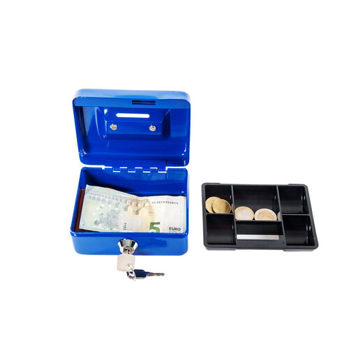 MAUL Coffret caisse MAUL avec fente tirelire 125x95x60mm bleu