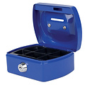 Pavo Coffret caisse Pavo avec fente tirelire 125x95x60mm bleu