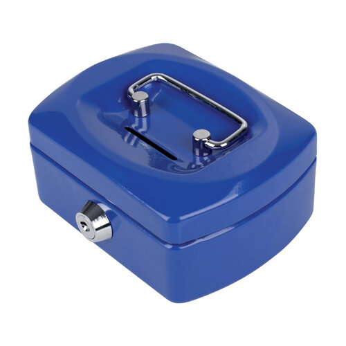Pavo Coffret caisse Pavo avec fente tirelire 125x95x60mm bleu