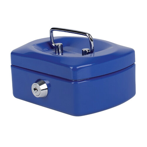 Pavo Coffret caisse Pavo avec fente tirelire 125x95x60mm bleu