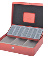 Pavo Coffret caisse Pavo avec monnayeur 300x240x90mm rouge