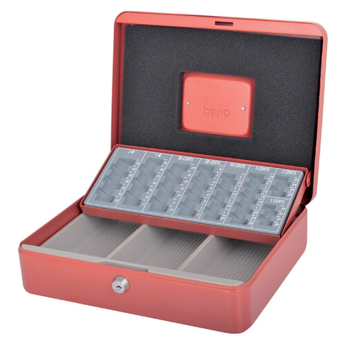 Pavo Coffret caisse Pavo avec monnayeur 300x240x90mm rouge