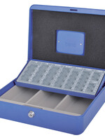 Pavo Geldkist Pavo met muntsorteerbak 300x240x90mm blauw