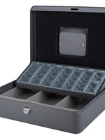 Pavo Coffret caisse Pavo avec trieur monnaie 300x240x90mm gris