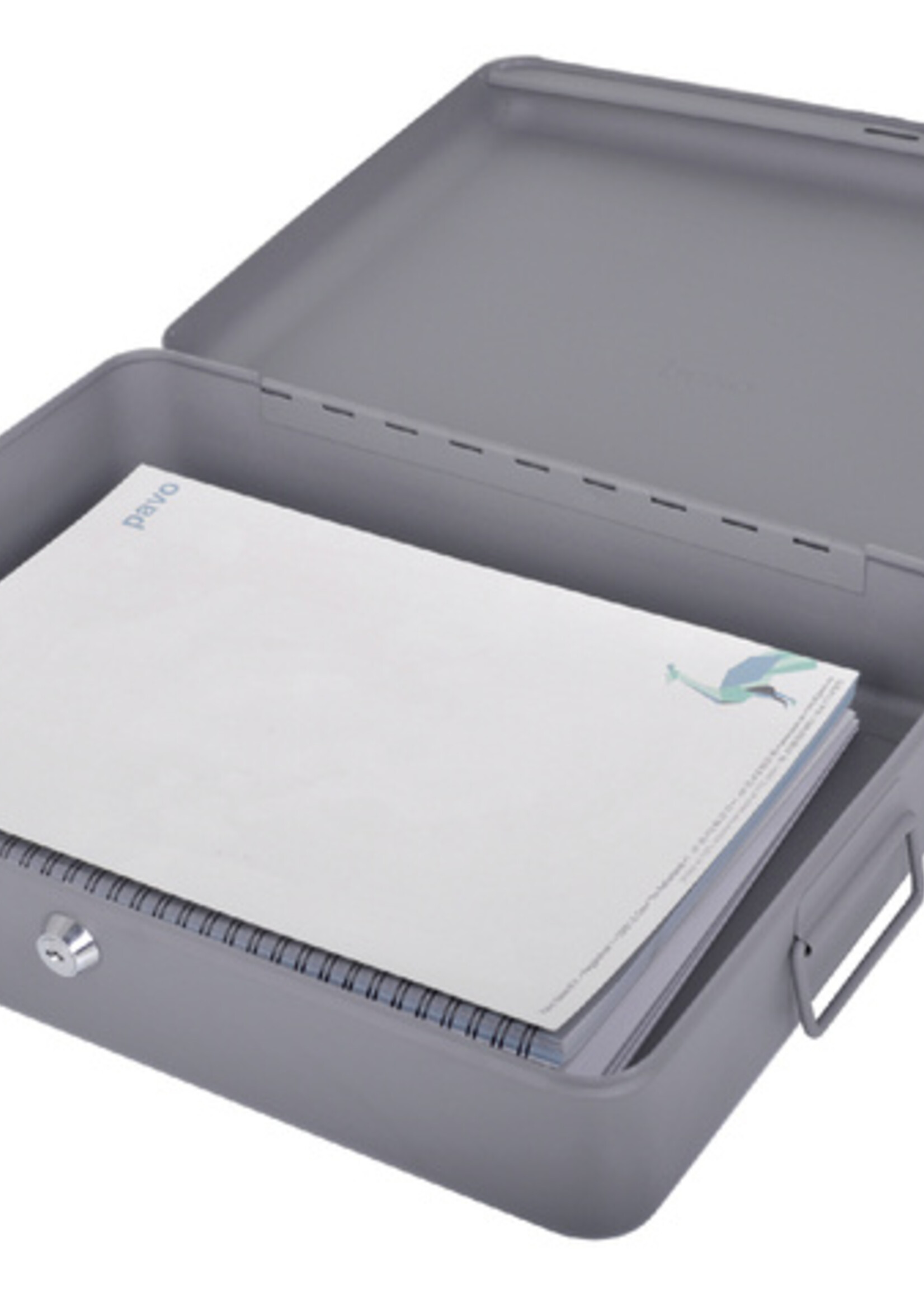 Pavo Caisse à documents Pavo 370x280x90mm gris foncé